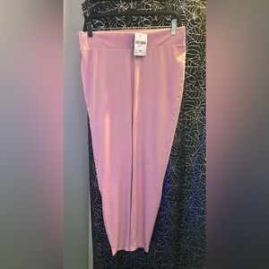 Forever 21 shiny Pink Straight Leg Pants